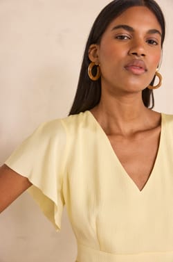 BILLINA pleated short dress;${refinementColor}