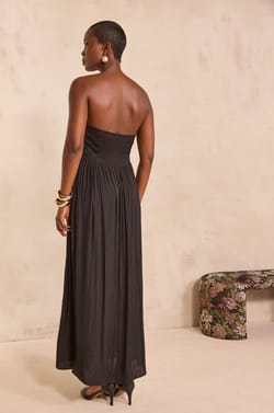 Long strapless wrap dress PASSION;${refinementColor}