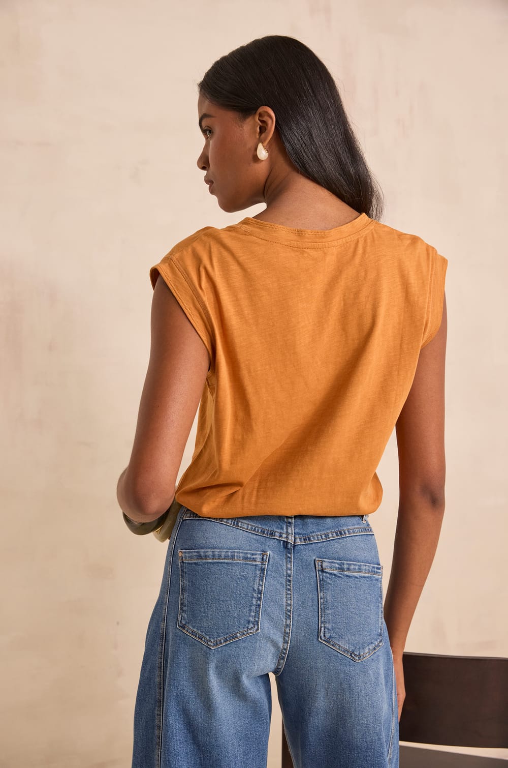 DELYA cotton T-shirt;${refinementColor}