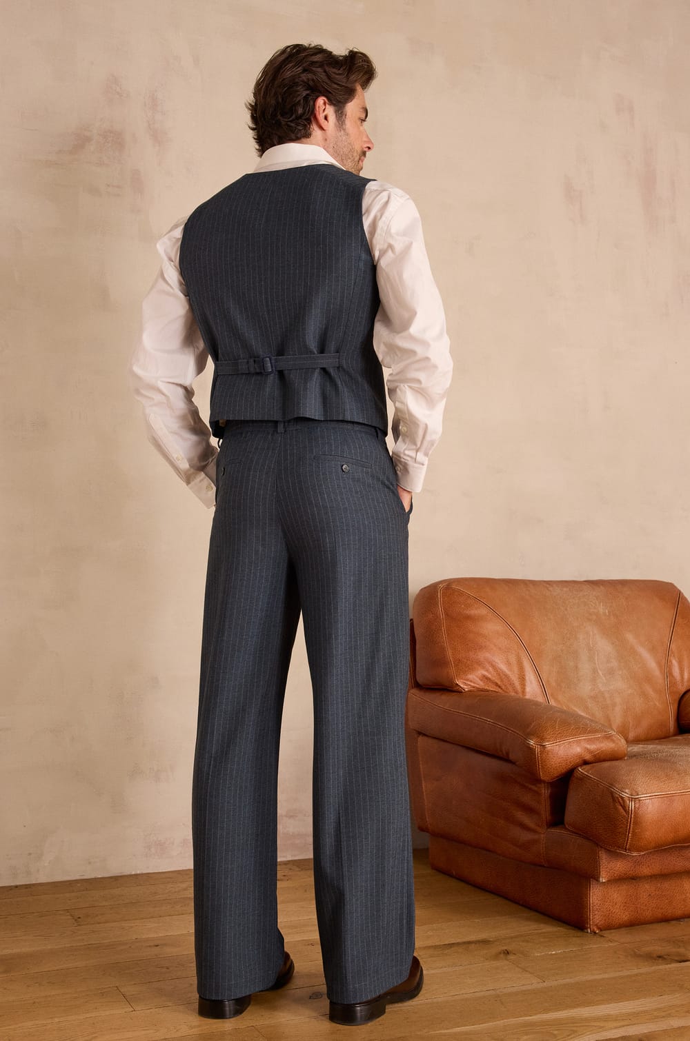 Pantalón ancho de sastre a rayas unisex APASIONANTE;${refinementColor}