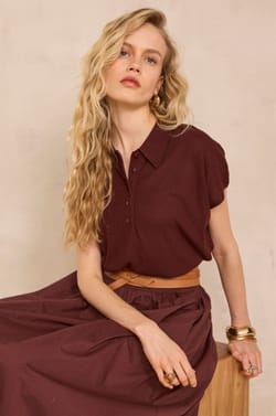 Pull manches courtes PAIGE;${refinementColor}