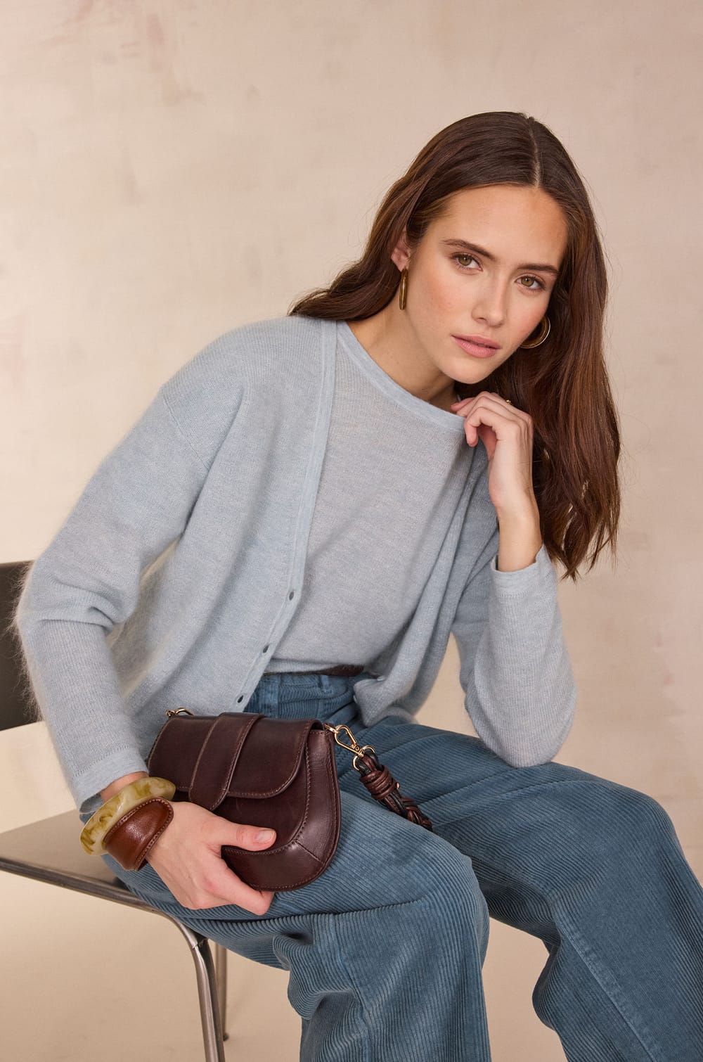 PAOLO mohair and wool cardigan;${refinementColor}