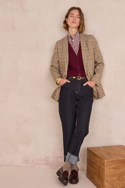 Veste de tailleur &agrave; motif Prince de Galles NELIA;${refinementColor}