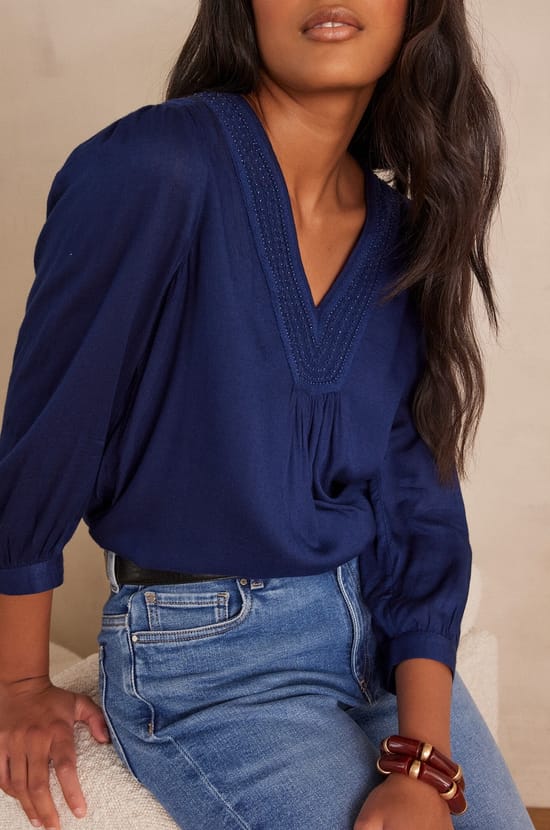 Blouse brod&eacute;e TAYLOR ;${refinementColor}