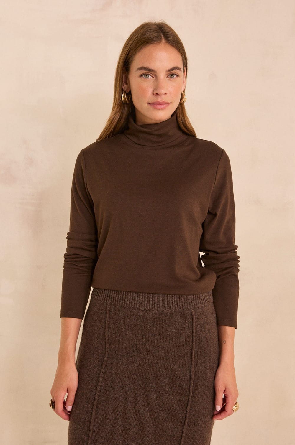 FERGUIE long sleeve cotton blend T-shirt;${refinementColor}