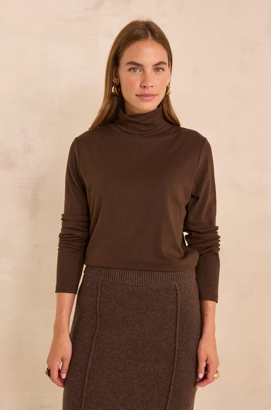 T-shirt manches longues en coton m&eacute;lang&eacute; FERGUIE;${refinementColor}