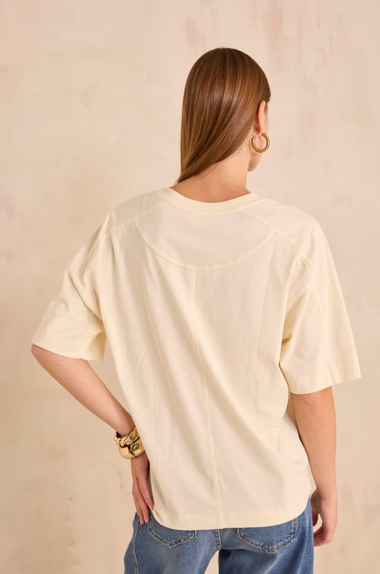 TED cotton 3/4 sleeve T-shirt;${refinementColor}