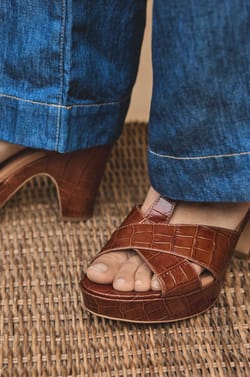 Leather heeled sandals SUZY;${refinementColor}