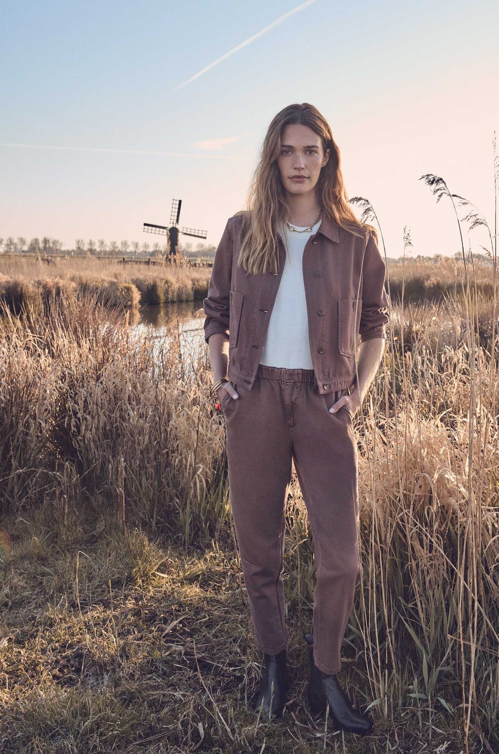Pantalon SABIL en coton;${refinementColor}