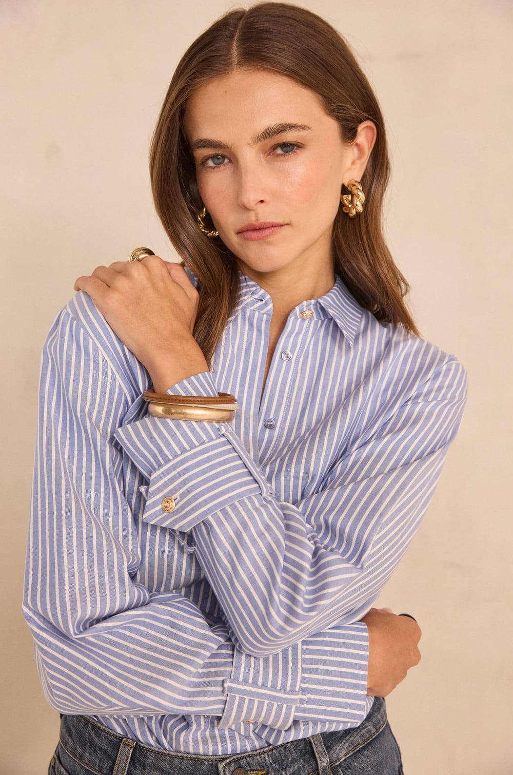 MAXIME striped blouse;${refinementColor}