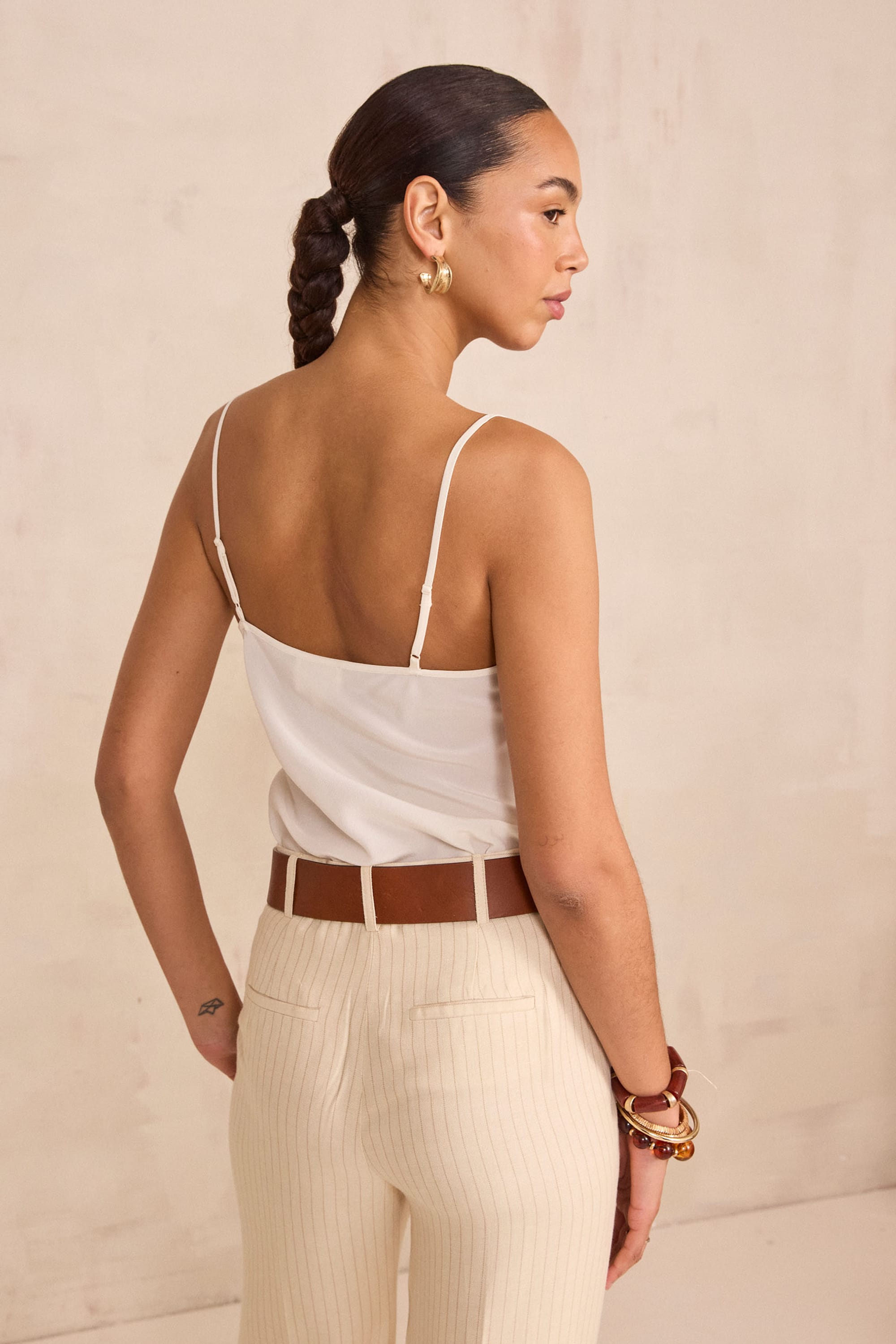 トップス marno Lotta camisole cream Silk camisole TOP woman | CREAM | Maison 123