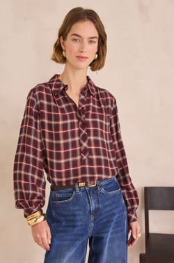BABYLON checked shirt;${refinementColor}