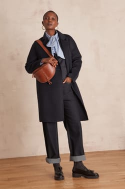 LINA long wool coat;${refinementColor}