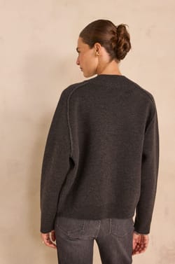ALYSSON long sleeve blended wool jacket;${refinementColor}