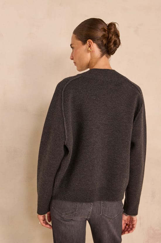 ALYSSON long sleeve blended wool jacket;${refinementColor}