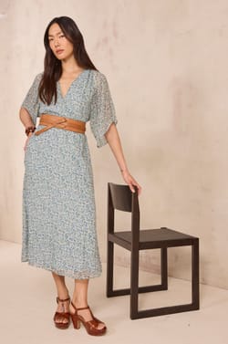 Robe droite &agrave; imprim&eacute; BALMA;${refinementColor}