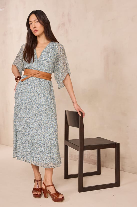 Robe droite &agrave; imprim&eacute; BALMA;${refinementColor}