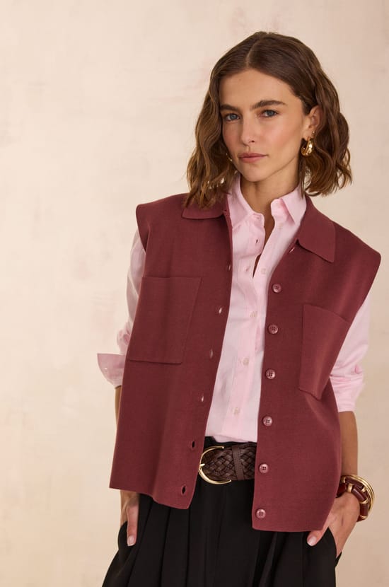 PETRA Sleeveless Cardigan;${refinementColor}