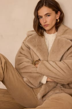 DEREK Fluffy Coat;${refinementColor}