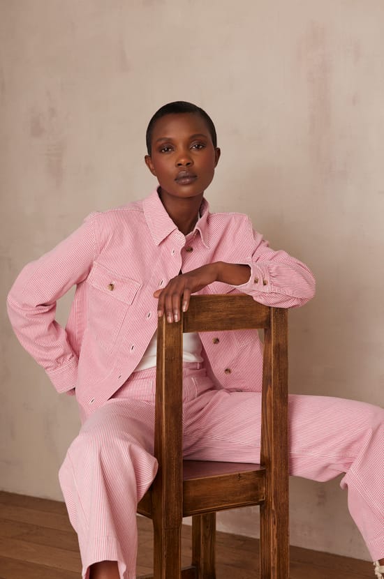 Veste CLARA en jean;${refinementColor}