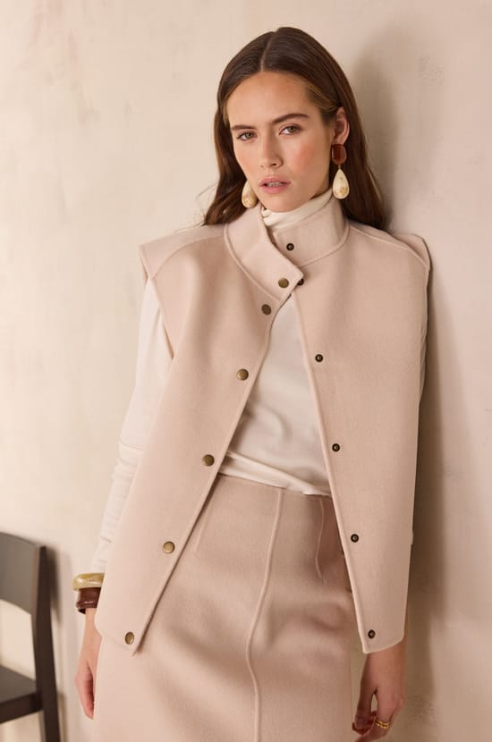 Gilet sans manches en laine FLEUR;${refinementColor}