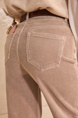 Straight velvet pants AGATHE;${refinementColor}