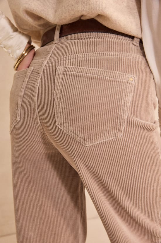Straight velvet pants AGATHE;${refinementColor}