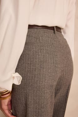 FERGUSON wool striped trousers;${refinementColor}