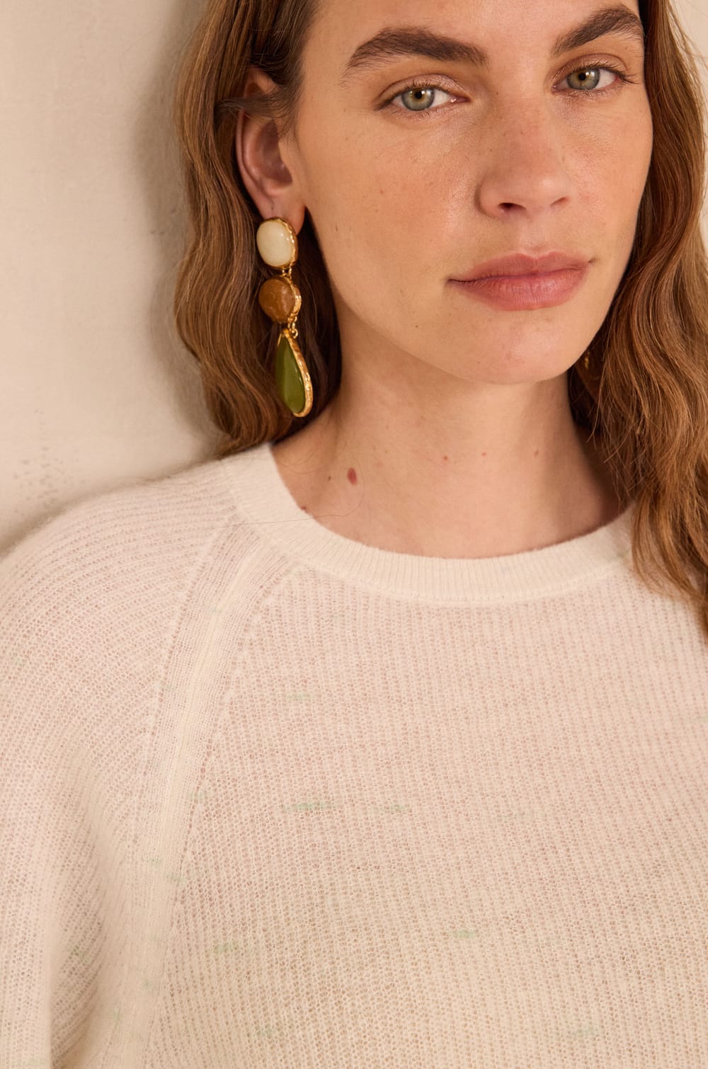 Alpaca Blend Knit Sweater PHOENIX;${refinementColor}