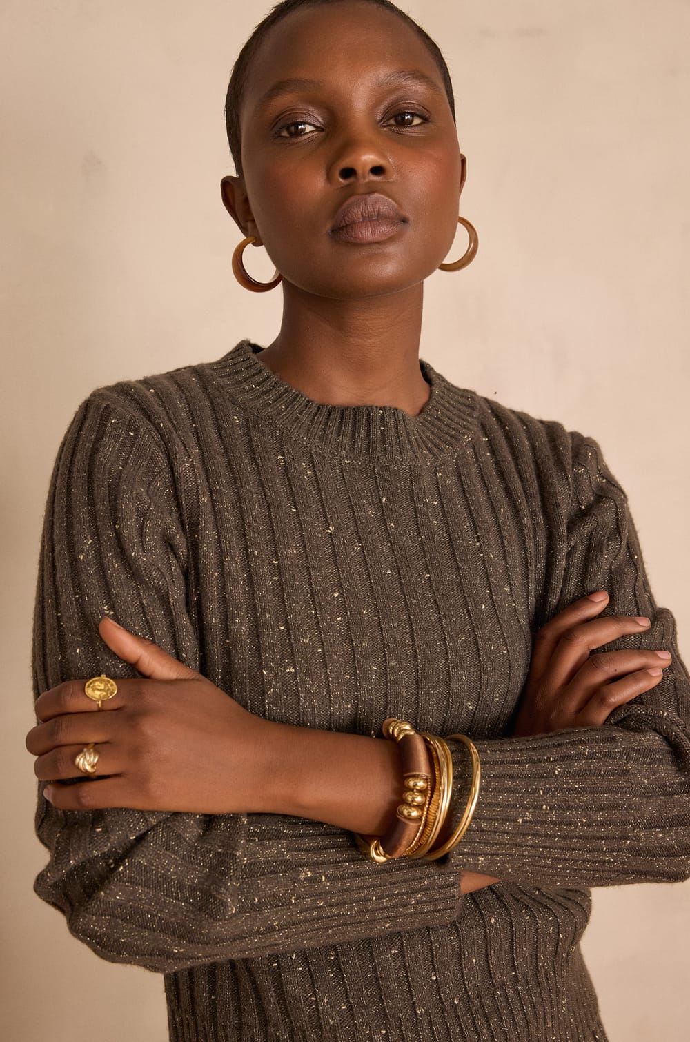 CARMELE ribbed jumper;${refinementColor}