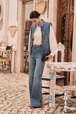 Jean met gevlochten details ROSA;${refinementColor}