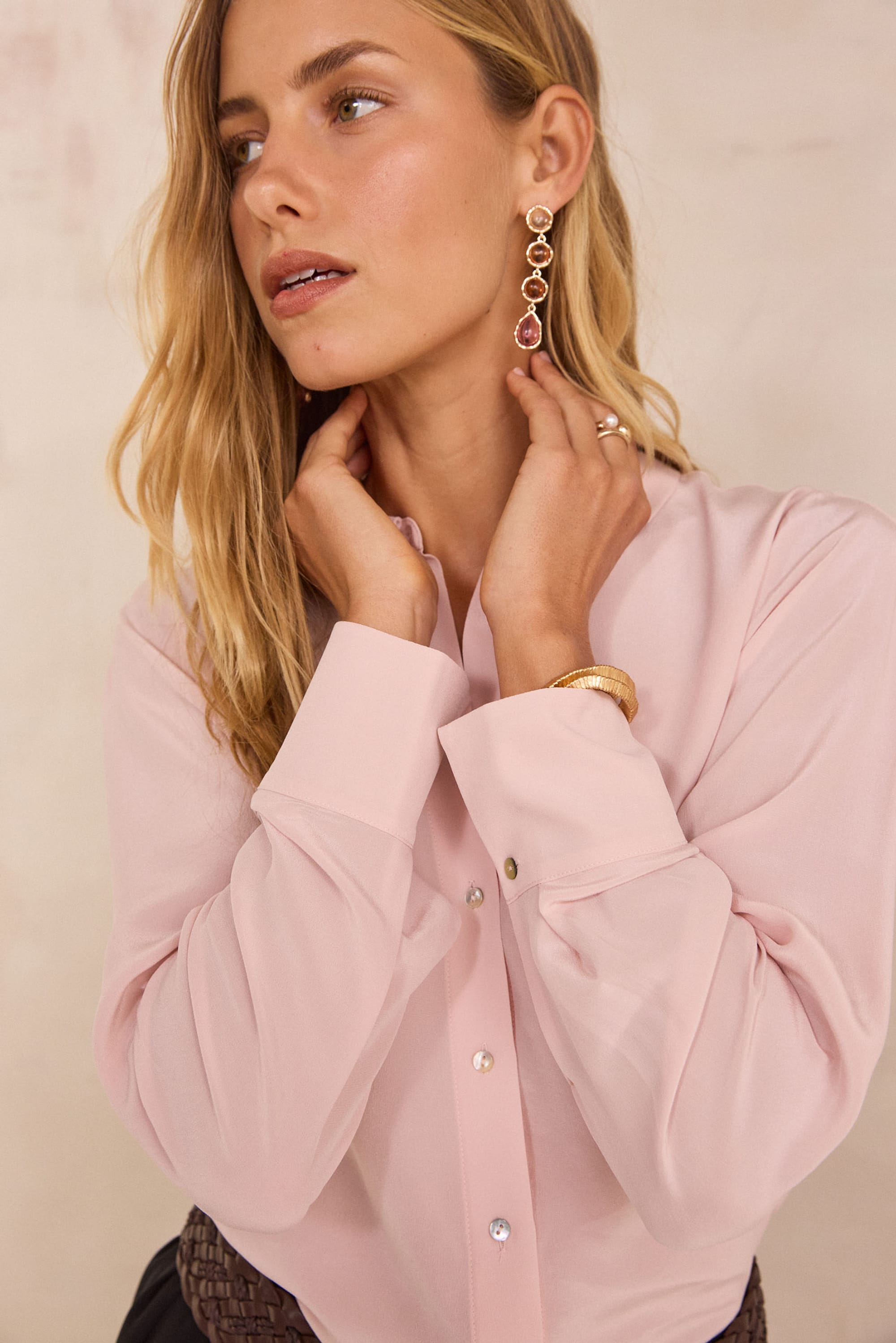 100% silk shirt DAPHNEE woman | PRIMEROSE | Maison 123