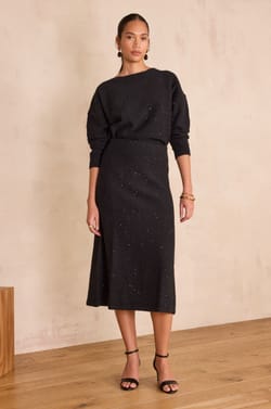 BLAKE bateau neck Jumper with sequins;${refinementColor}