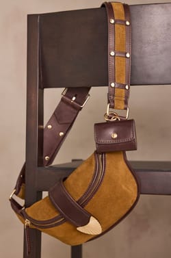 LEONARD leather belt bag;${refinementColor}