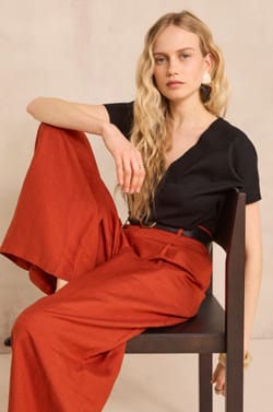 Pull &agrave; manches courtes en coton PRETTY;${refinementColor}