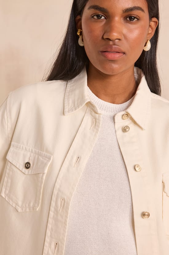 DIEGO short-sleeve denim shirt;${refinementColor}