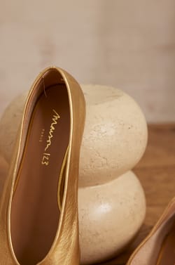 Ballerine MONA en cuir;${refinementColor}