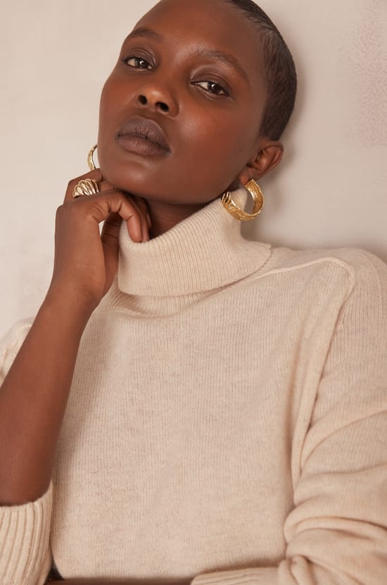 CELESTIN 100% wool turtleneck jumper;${refinementColor}