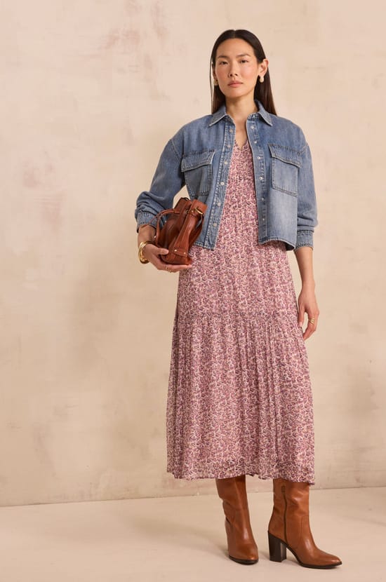 Flowy dress with LANA print;${refinementColor}