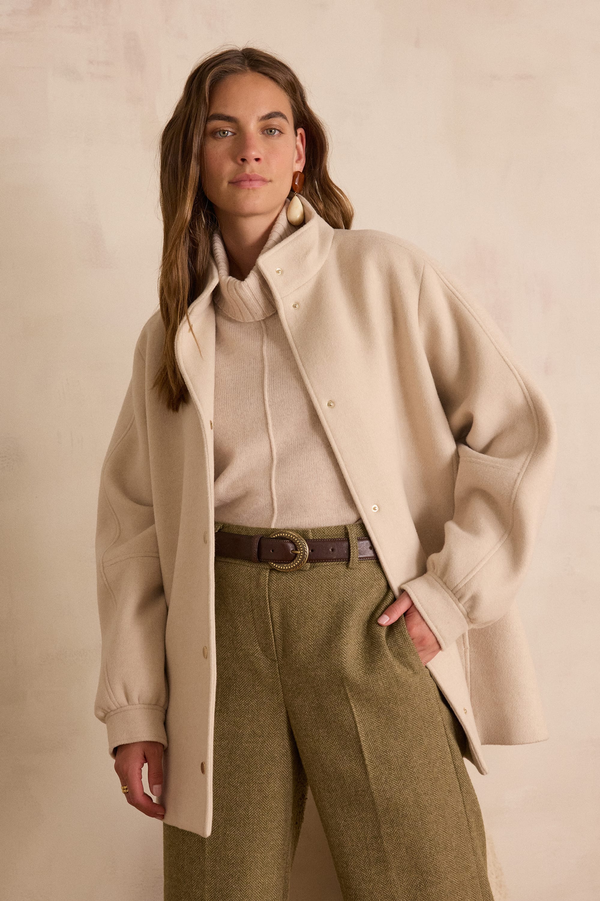Manteau Long En Laine L.L.Bean Femme Taille 10 - Noir - Occasion Très Bon état