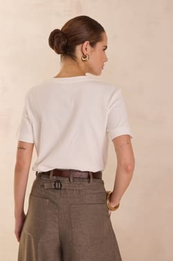 Short-sleeved T-shirt in 100% cotton LENI;${refinementColor}