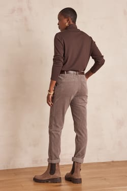 SABIL cotton velvet trousers;${refinementColor}