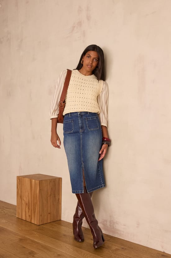Jupe CLEO en coton;${refinementColor}