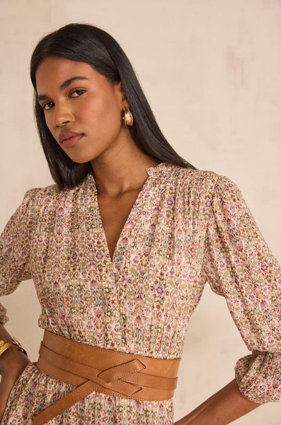 Printed straight dress RANIA;${refinementColor}