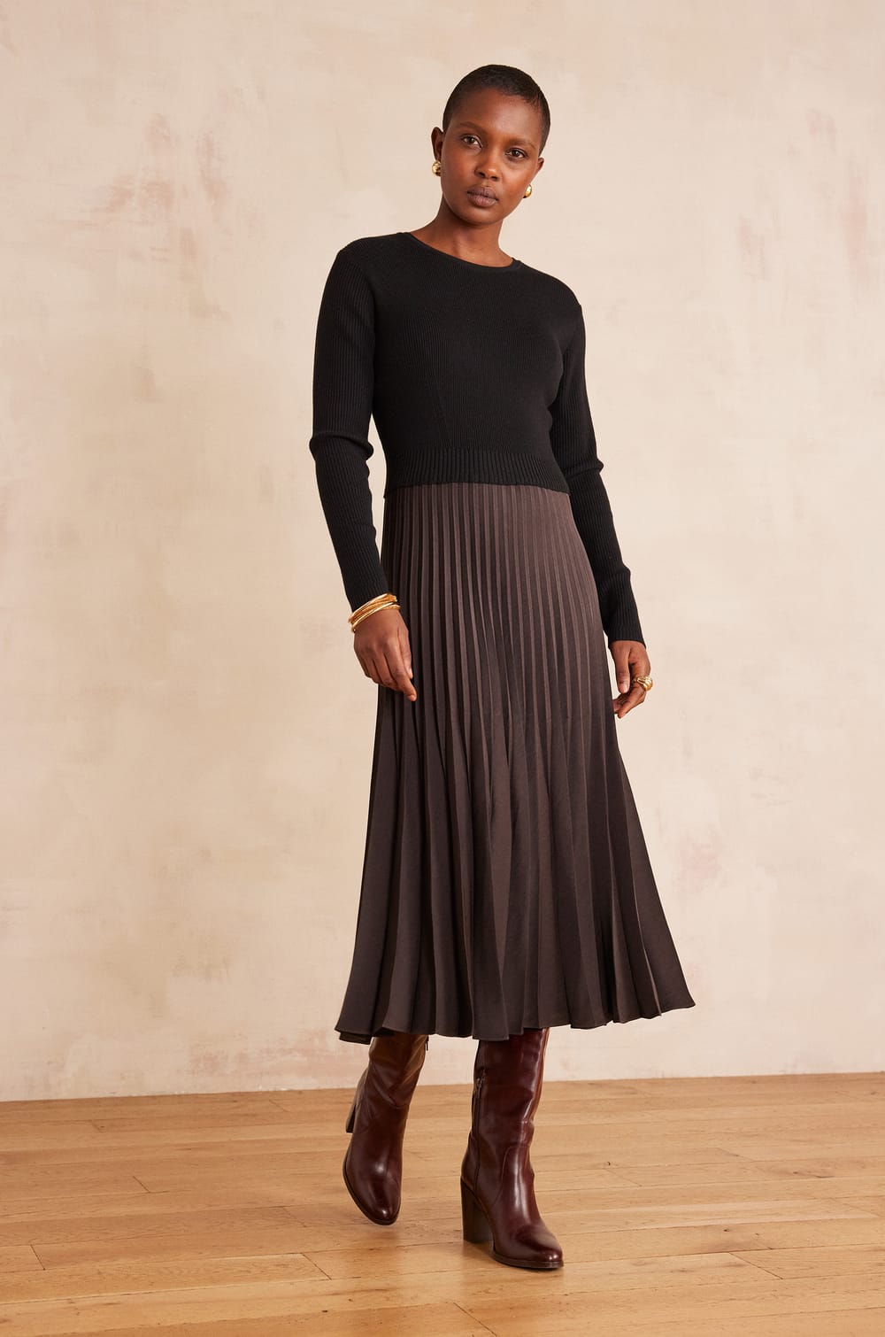 Robe bi-matière RUBIS;${refinementColor}