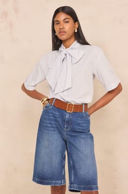 Mixed cotton Bermuda RAYAN;${refinementColor}