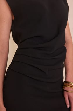 BIANCA straight dress with slit;${refinementColor}