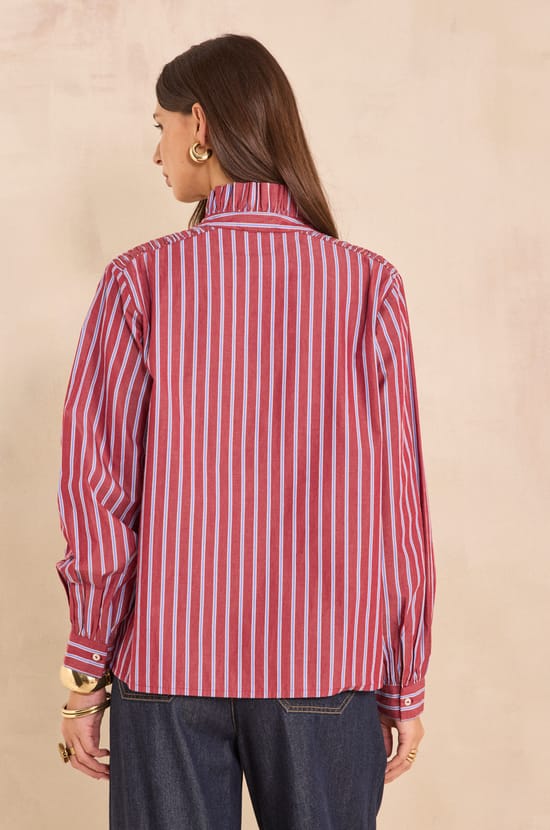 Striped cotton blouse MARISSA;${refinementColor}