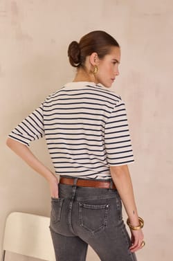 Short-sleeved T-shirt in 100% cotton LISETTE;${refinementColor}