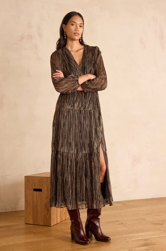 Robe longue iris&eacute;e REVEUSE;${refinementColor}